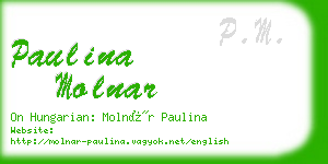 paulina molnar business card